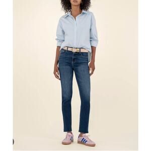 Kut From The Kloth Rachael Mom Jeans Size 4 Blue High Rise Straight Leg Denim